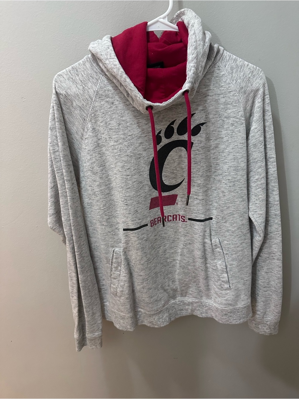 Colosseum Gray & Maroon Cowl Neck Bearcats Sweater